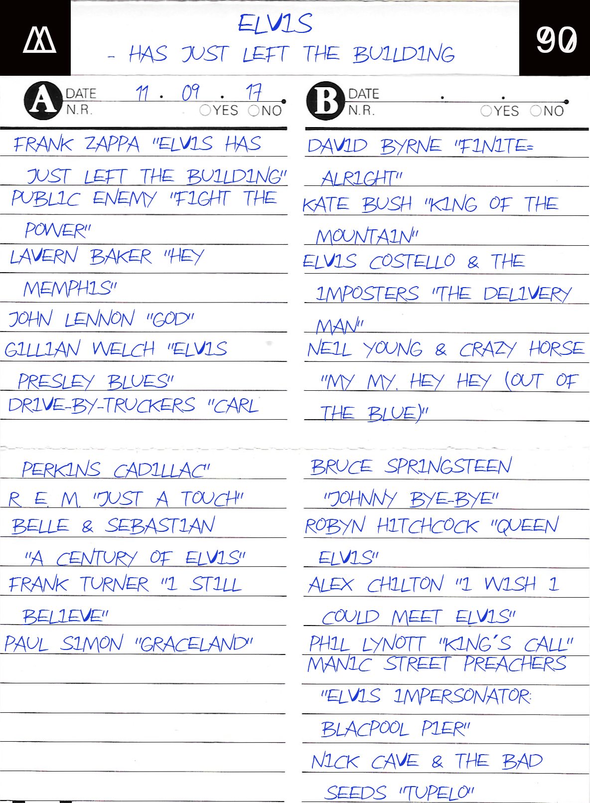 ELvis has just left the building